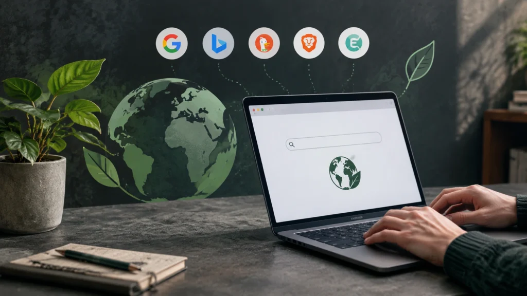 Internet bền vững: footprint nhẹ hơn cho tìm kiếm và internet — so sánh công cụ tìm kiếm thân thiện với môi trường